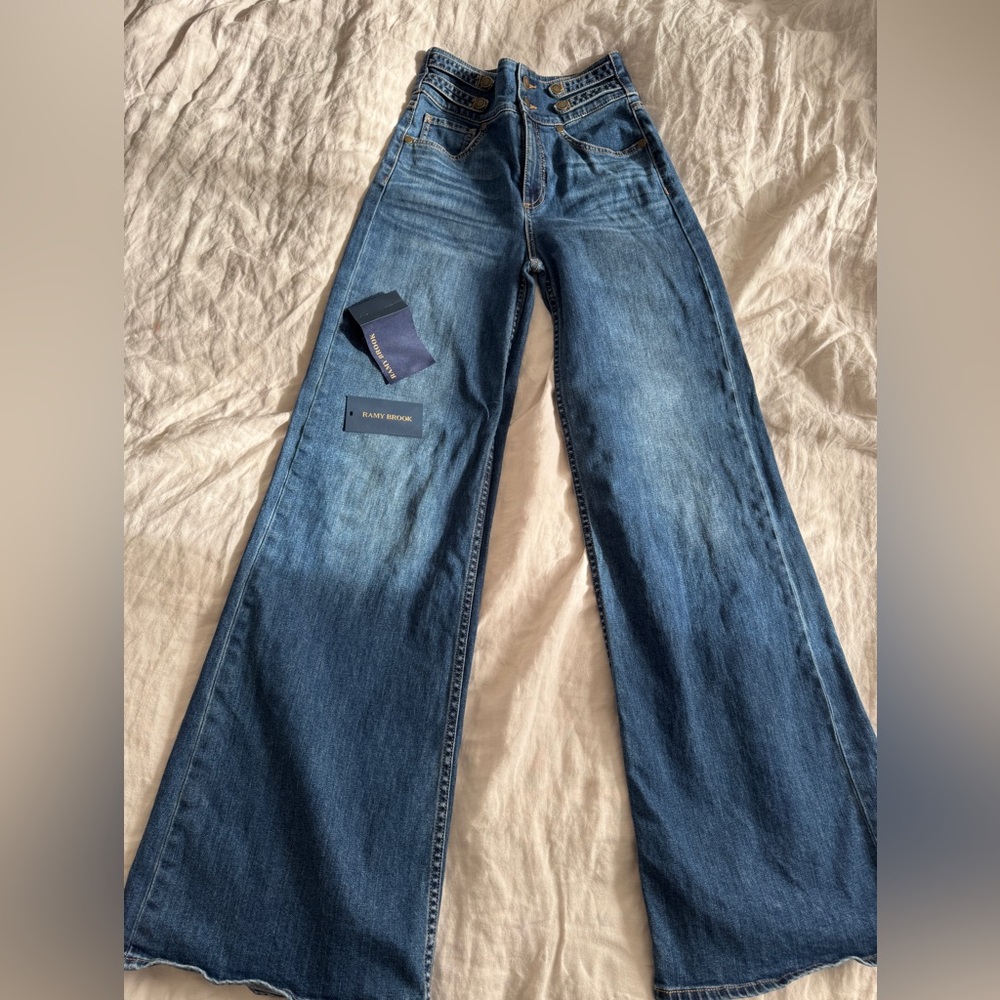 Ramy Brook Liv High-Rise Wide Leg Jeans - Picture 2 of 9